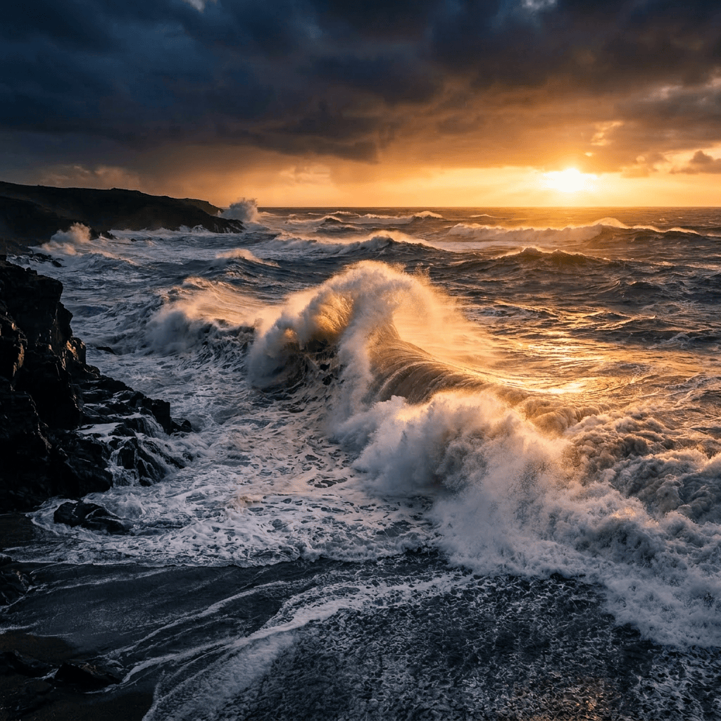add subtle blue tones to sky and water